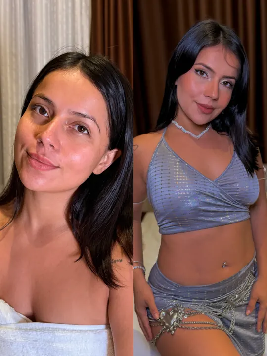 Latin Gang Europa — Antes y después del maquillaje de Aida Cortés por Daniela Buendía